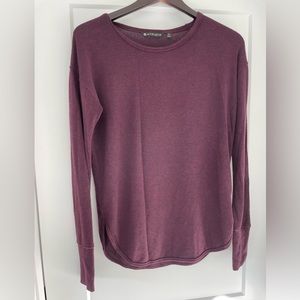 Athleta Long Sleeved Shirt Burgandy Size Small